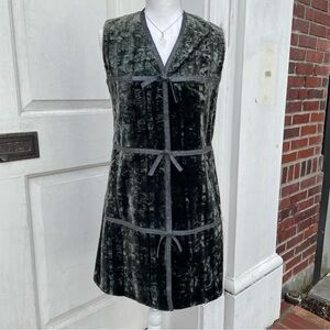 Vintage 60s Mod Velvet Vest Dress